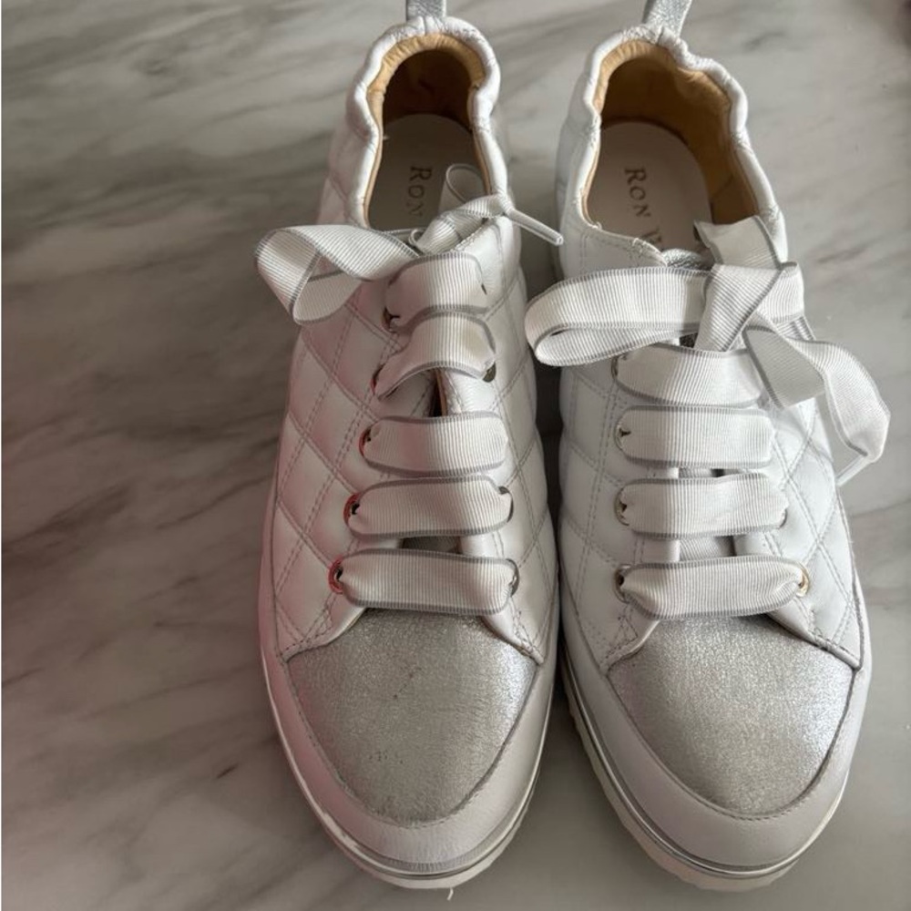 Rondini White and Silver Women's Sneakers